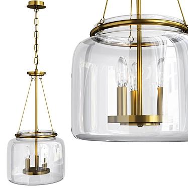 Modern Akron Pendant Light 3D model image 1 