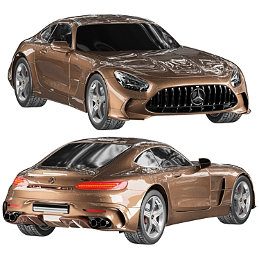 Sleek Mercedes AMG GT Model 3D model image 1 