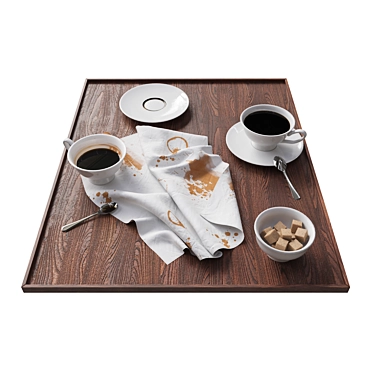 Corona Render Compatible Coffee Tray 3D model image 1 