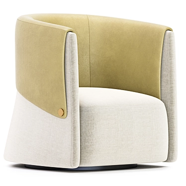 Elegant Manchetta Swivel Armchair 3D model image 1 