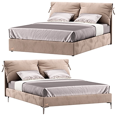 Nicole Bed Frame & Sizes 3D model image 1 