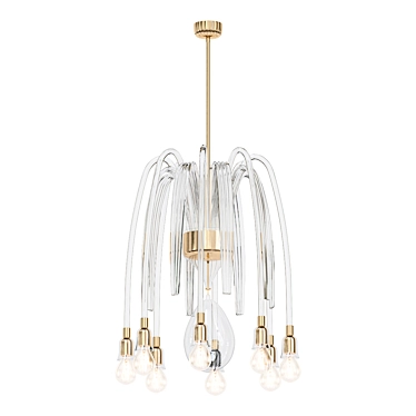 Scarce Carlo Scarpa Chandelier 3D model image 1 