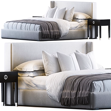 Stylish Lawson Bed by Restoration 3D model image 1 