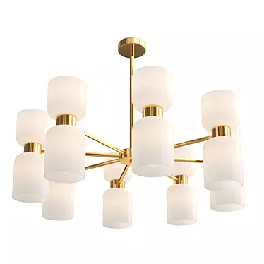 Freya Savia Crystal Pendant Chandelier 3D model image 1 
