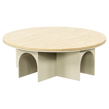 Arcolor Beige Coffee Table Modern 3D model image 1 