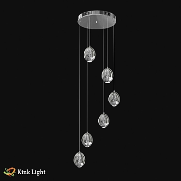 Berti LED Pendant Light Chrome/Gold 3D model image 1 