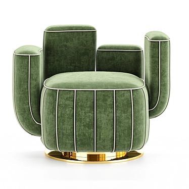 Cactus Armchair 3D Model - Realistic High-Resolution 3D model image 1 