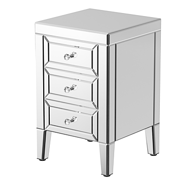 Elegant Francesca Bedside Cabinet 3D model image 1 