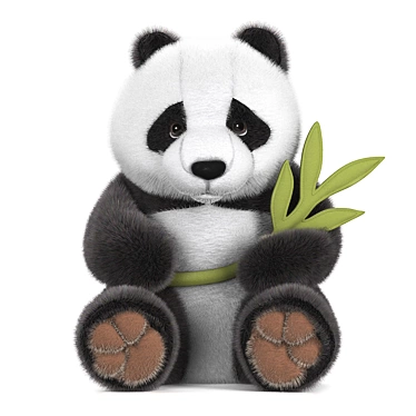 Soft Panda Plush Toy 3D model image 1 