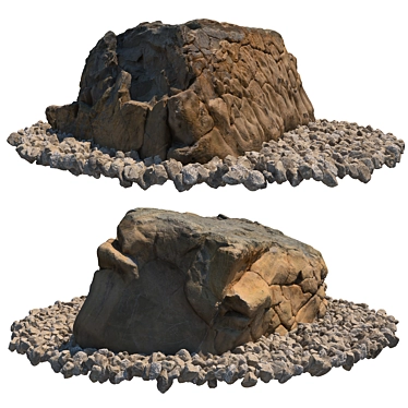 Decorative Landscape Stone Set 3D model image 1 