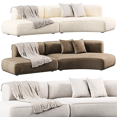 Translation: COSY CURVE Sofa
Title: Elegant COSY CURVE Modern Design 3D model image 1 