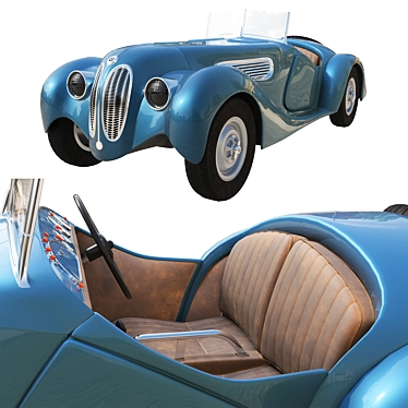 Retro BMW 328 Model 3D 3D model image 1 