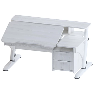 Ergonomic Desk with Drawer Pondi 3D model image 1 