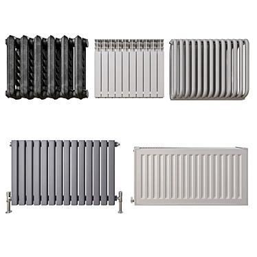 Radiators Set Bundle 3D model image 1 