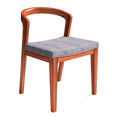 Elegant Bobo Walnut Chair 3D model image 1 