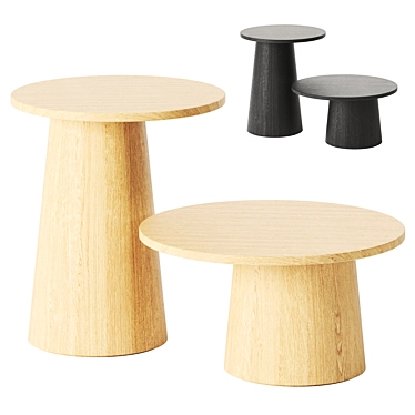 Modern Wood Node Table Design 3D model image 1 