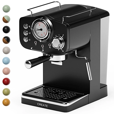 Dual Render Espresso Machine Set 3D model image 1 