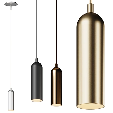 Sleek Mini Pendant Light 3D model image 1 