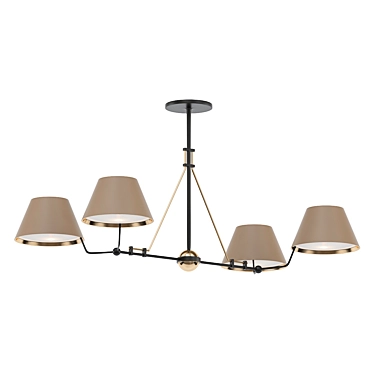 Sleek Quadruple Chiltern Lighting Solution 3D model image 1 