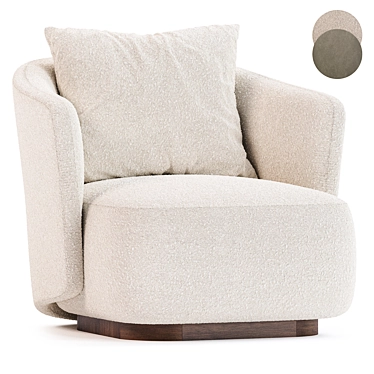 Sleek Modern Caspia Armchair 3D model image 1 