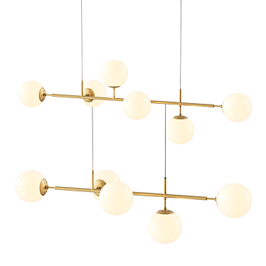 Edmund Glass Ball Brass Lamp 3D model image 1 