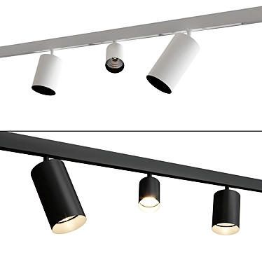 Modern Track Lights Collection by PANZERI 3D model image 1 