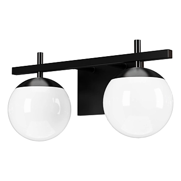 Milky Glass Ball Bathroom Light 3D model image 1 