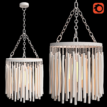 Artisanal Tilda Pendant Light 3D model image 1 