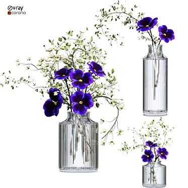 Elegant Floral 3D Model - 2015 3D model image 1 