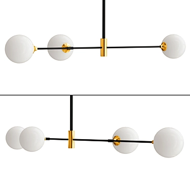 Modern Ø100 Hanging Lamp 3D model image 1 