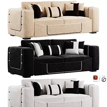 Elegant Formenti Luxury Sofa Set 3D model image 1 