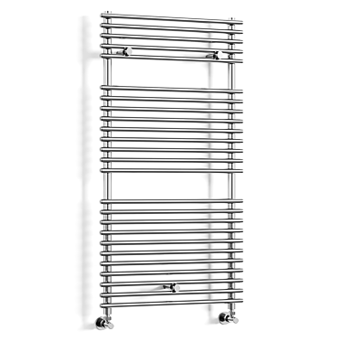 Elegant Chrome Heated Towel Rail 3D model image 1 