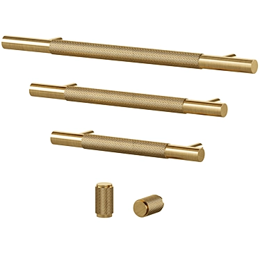  HART Brass Knurled Meraki Handles 3D model image 1 