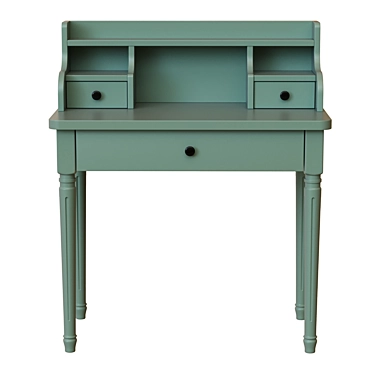 Elegant Eucalyptus Desk with Storage 3D model image 1 