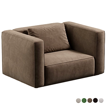 Modern Marichiaro Armchair Design 3D model image 1 