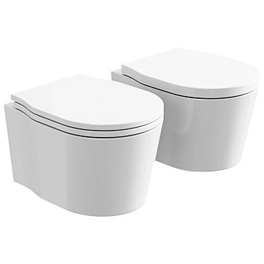 Scarabeo Kids Wall Toilet - Hygienic White 3D model image 1 