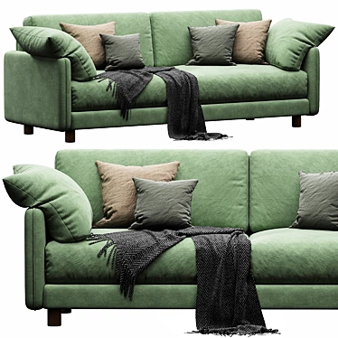 Modern 3D Sofa Model 3D model image 1 