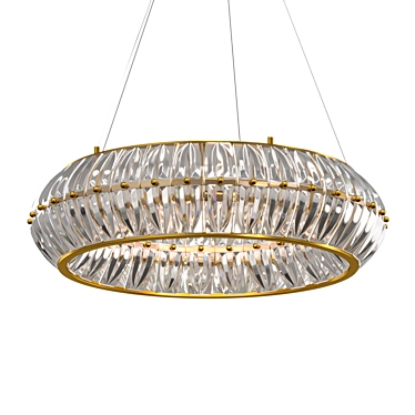 Plonia Crystal Chandelier Brass 3D model image 1 