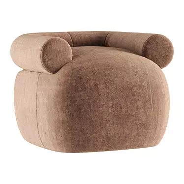 Classic Comfort Huggy Malibu Armchair 3D model image 1 