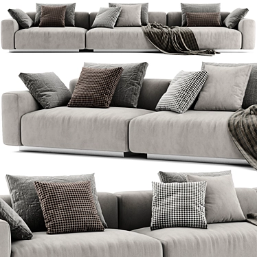 Elegant Flexform Lario 3-Seat Sofa 3D model image 1 
