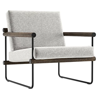 Ross Lounge Chair, Modern Design 3D model image 1 