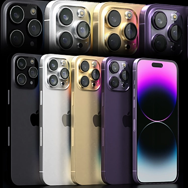 High-Quality iPhone 14 Pro Max 3D model image 1 