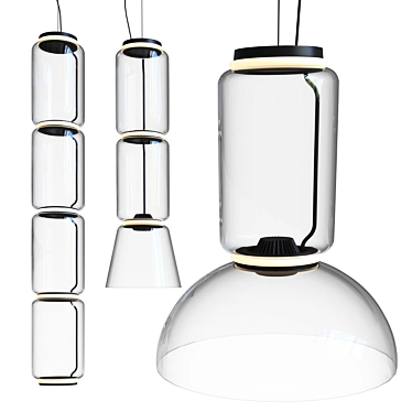 Sleek Noctambule Cylinder Pendant 3D model image 1 