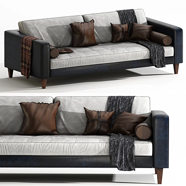 Delilah Velvet Sofa Luxe 3D model image 1 