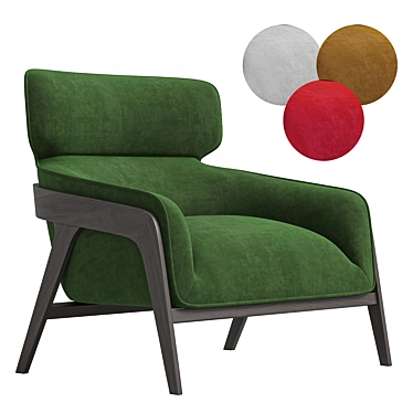 Sunpan Maximus Lounge Chair, Green 3D model image 1 