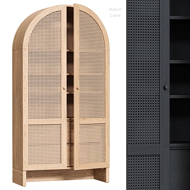 Modern Cane Storage Cabinet 3D model image 1 