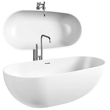 Modern Oval Acovi Bathtub HAMMERSHUS 3D model image 1 