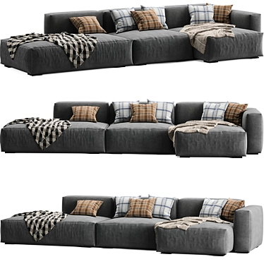 Contemporary Mags Soft 3-Seat Sofa 3D model image 1 