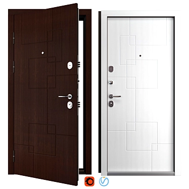 Kadis Metal Entry Door, Corrosion-Resistant 3D model image 1 