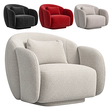 Elegant Modern Nice Armchair in 2014 3D model image 1 